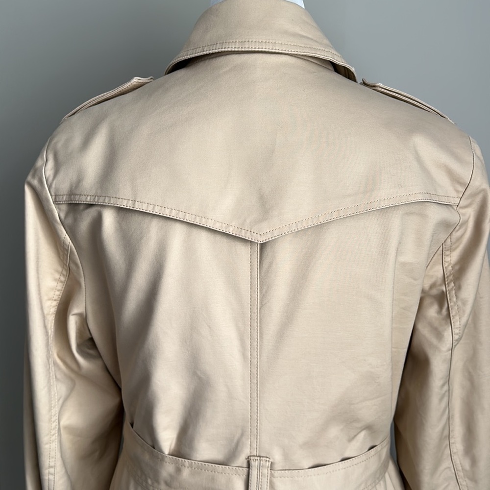 Tommy Hilfiger Women’s Solid Double-Breasted Trench Coat Tan Size XL - Picture 5 of 15